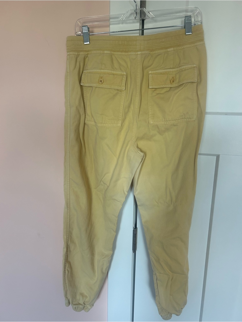 Women’s  Drawstring Jogger Pants - butter yellow - Picture 5 of 7